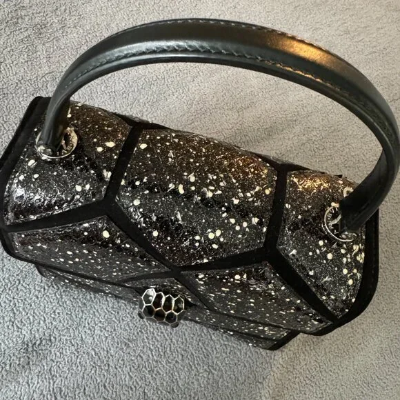 BVLGARI Serpenti Top-handle Bag - Black & White Snake - VERY RARE! - Picture 5 of 10